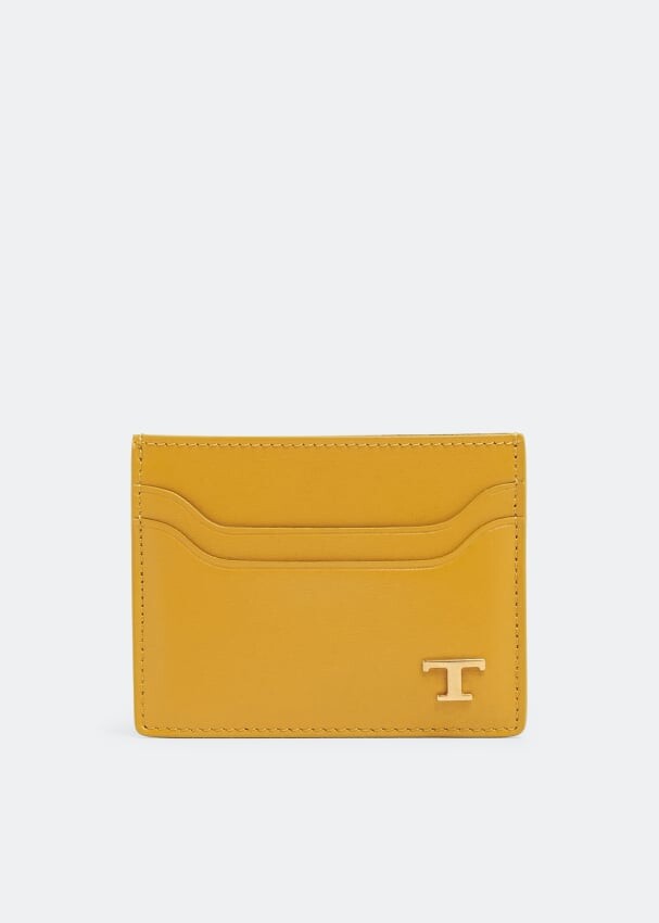 

Картхолдер TOD'S Leather cardholder, желтый