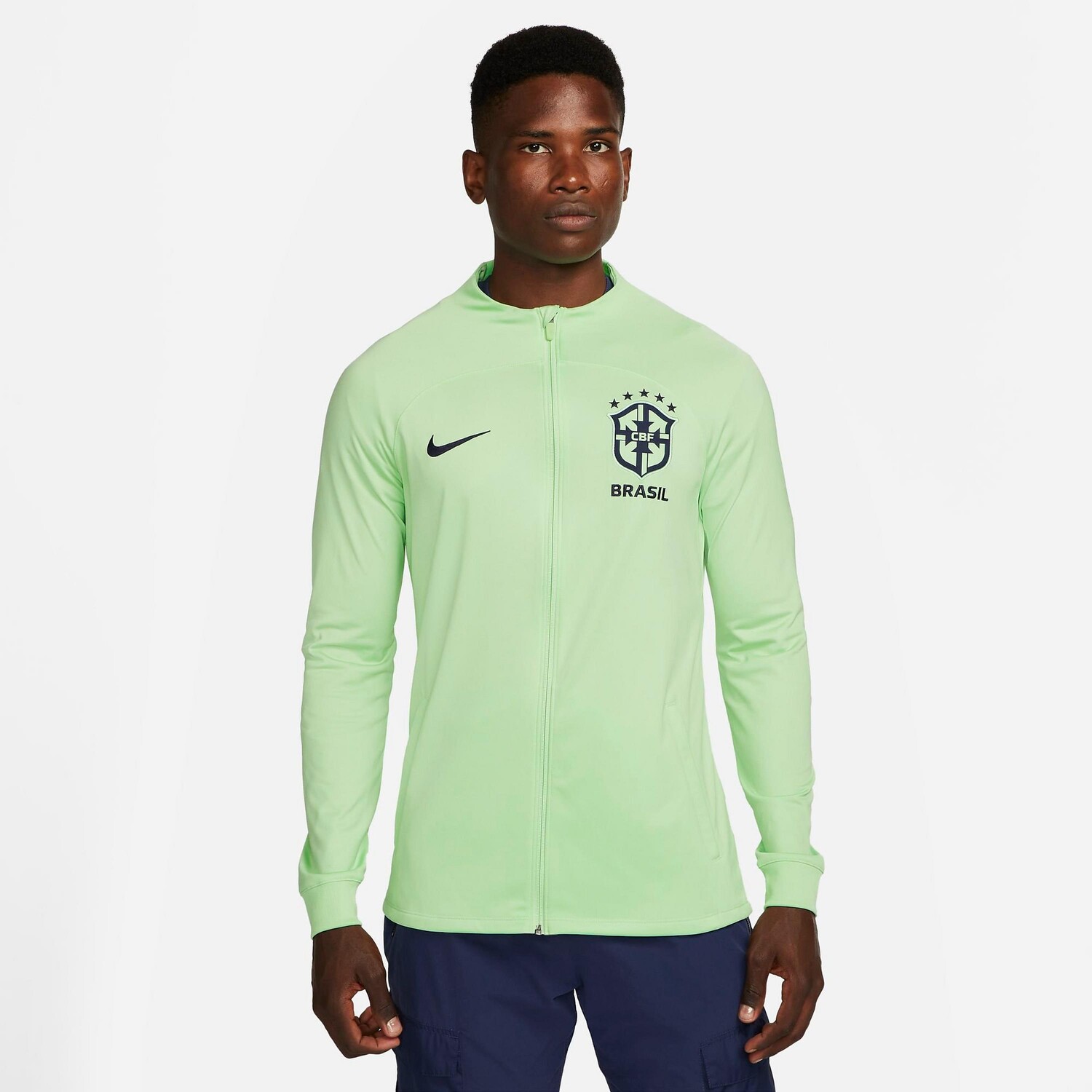 

Мужская футбольная спортивная куртка Nike Brazil Strike Dri-FIT, зеленый