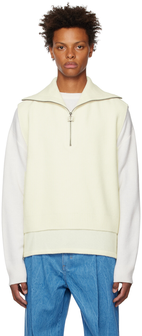 

Многослойный свитер с жилетом Off-White Wooyoungmi, Серый