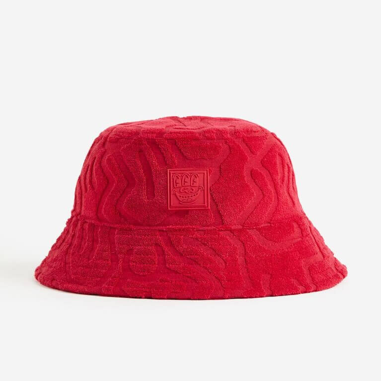 

Панама H&M Keith Haring Terry Bucket, красный