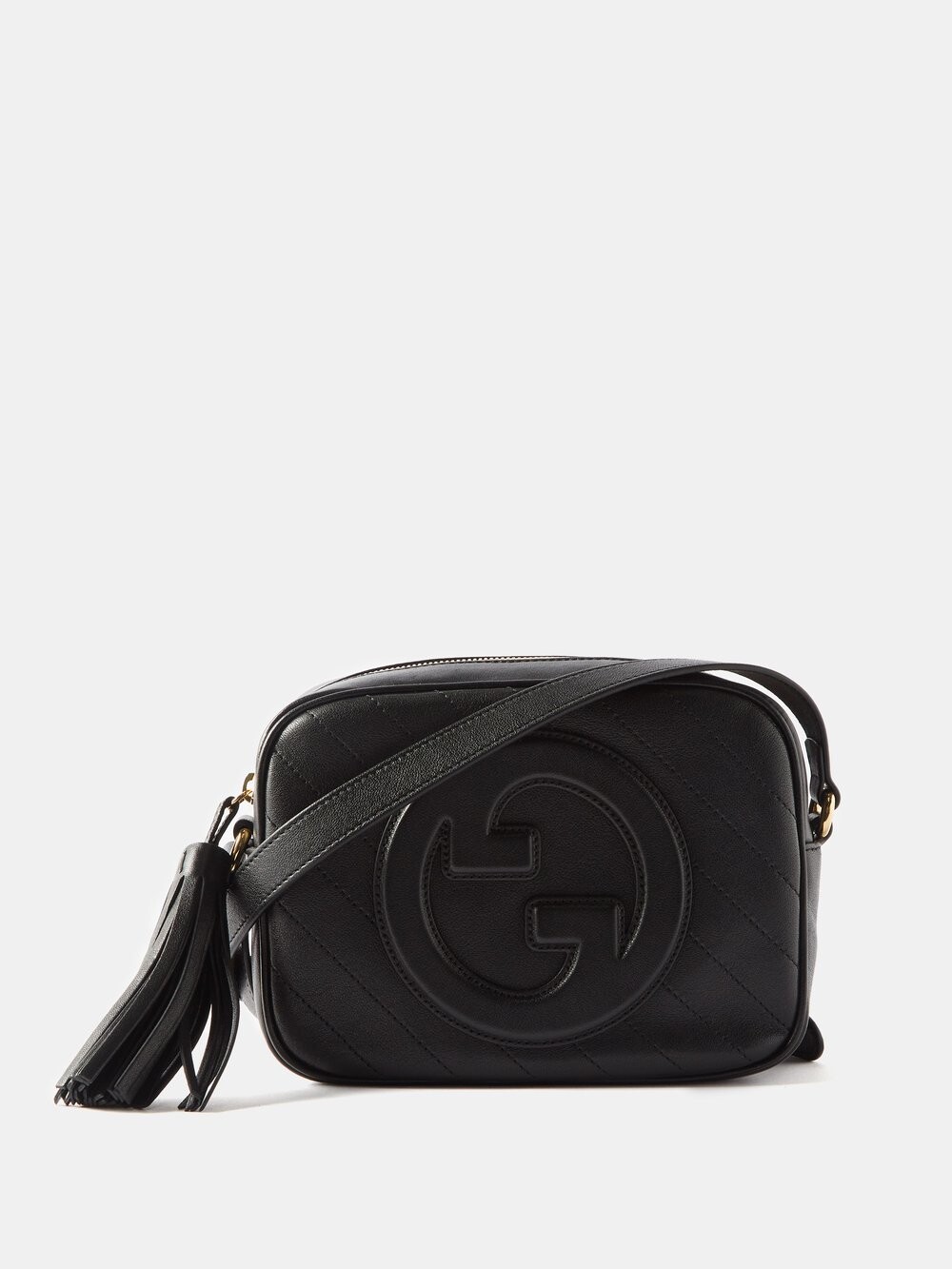 

Кожаная сумка через плечо blondie Gucci, черный
