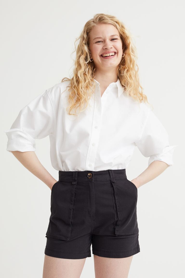 

Грузовые шорты H&M, черный