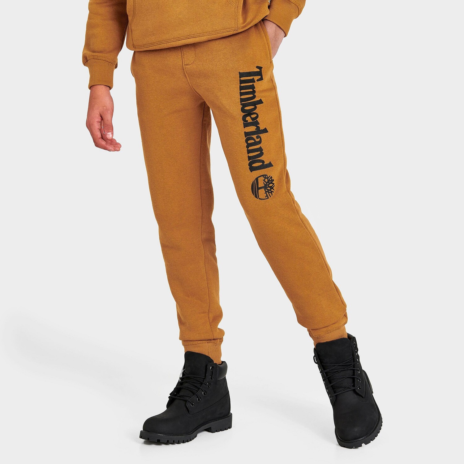 

Детские брюки-джоггеры с логотипом Timberland, коричневый