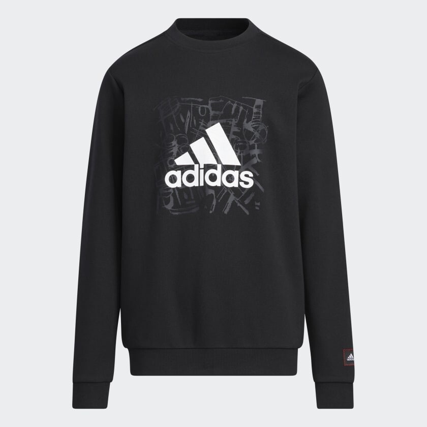 

Свитшот adidas Knit Crew CNY, черный