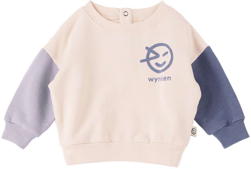 

Детская розовая толстовка с цветными блоками Wynken