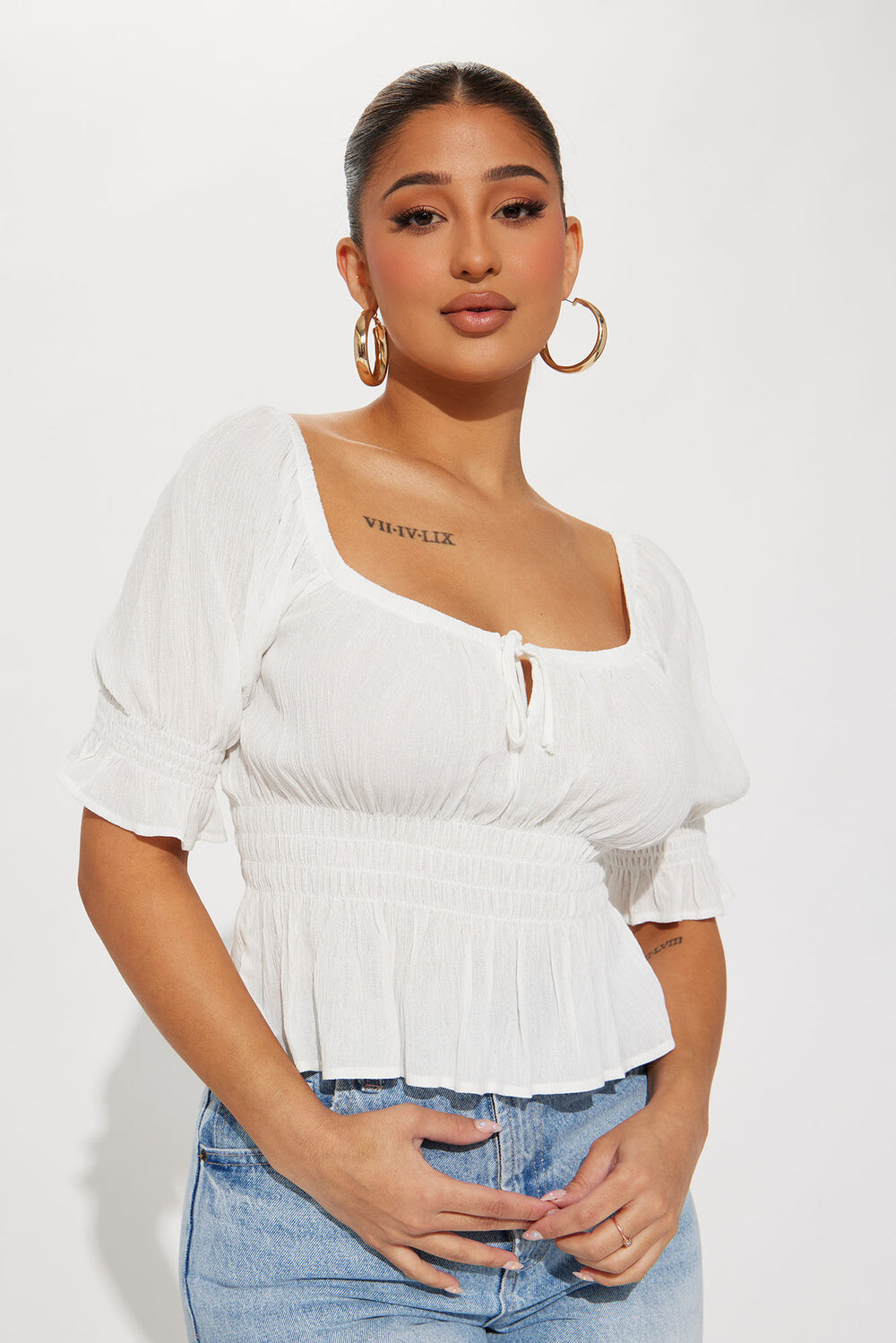 

Блузка Fashion Nova 74219, белый