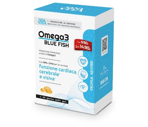 

Sanavita Omega 3 Добавка для сердечной функции Bluefish, 60 капсул Sana Vita
