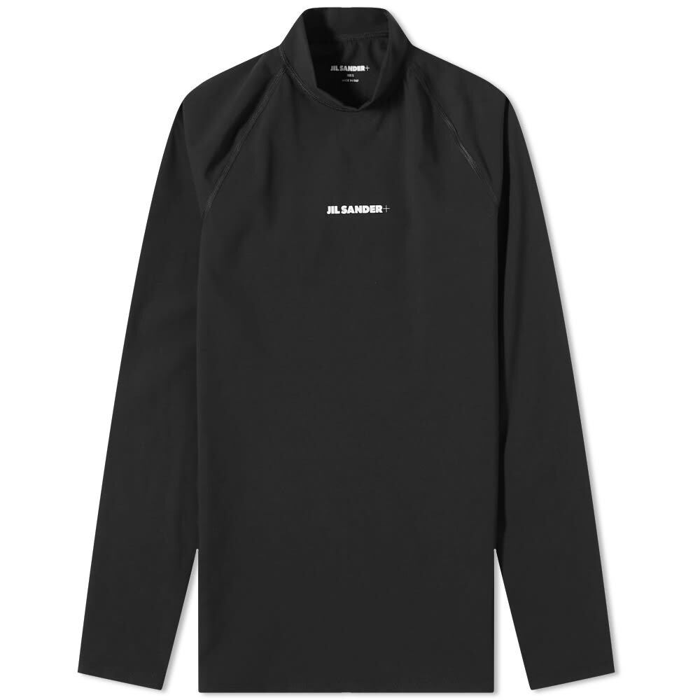 

Футболка Jil Sander Long Sleeve Plus Logo Mock Neck Tee, Серый
