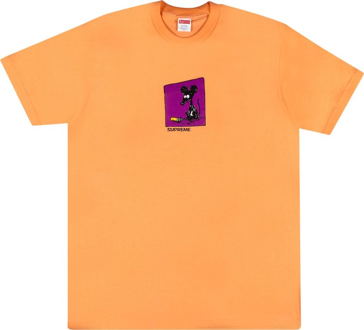 Футболка Supreme Mouse Tee 'Peach', оранжевый футболка supreme pretty f cked tee peach оранжевый