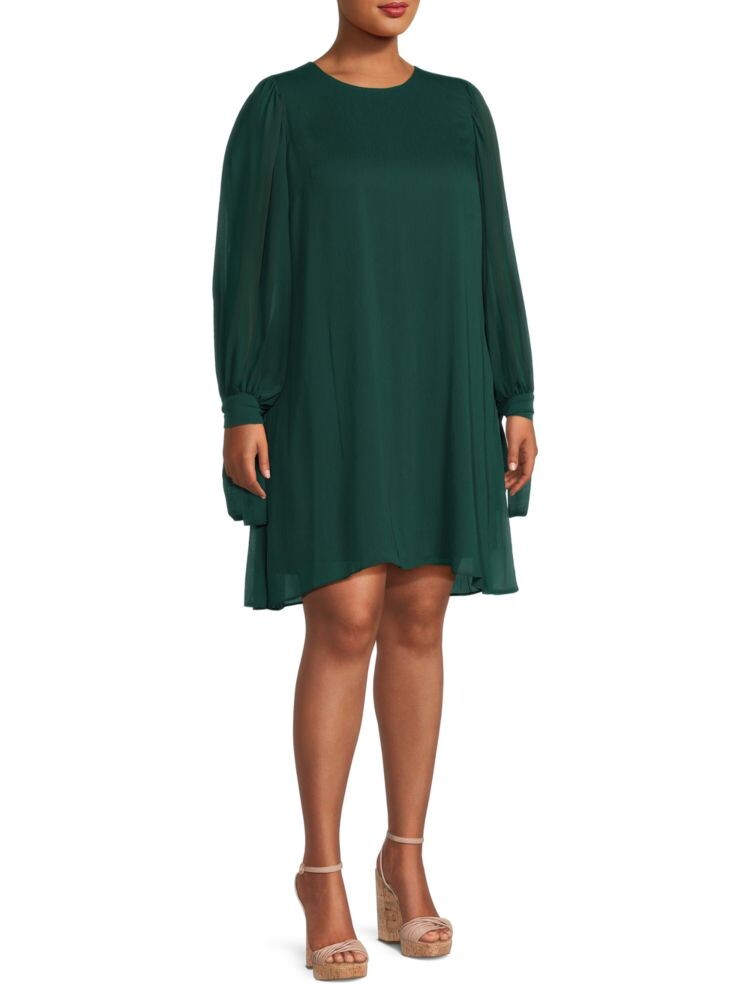 

Платье прямого кроя плюс с завязками Calvin Klein, цвет Malachite