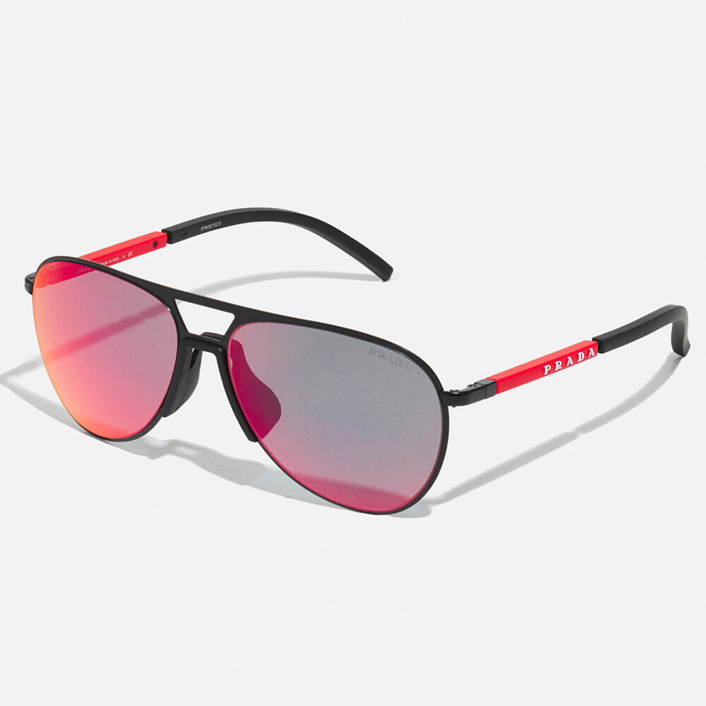 

Солнцезащитные очки Prada Linea Rossa, черный матовый