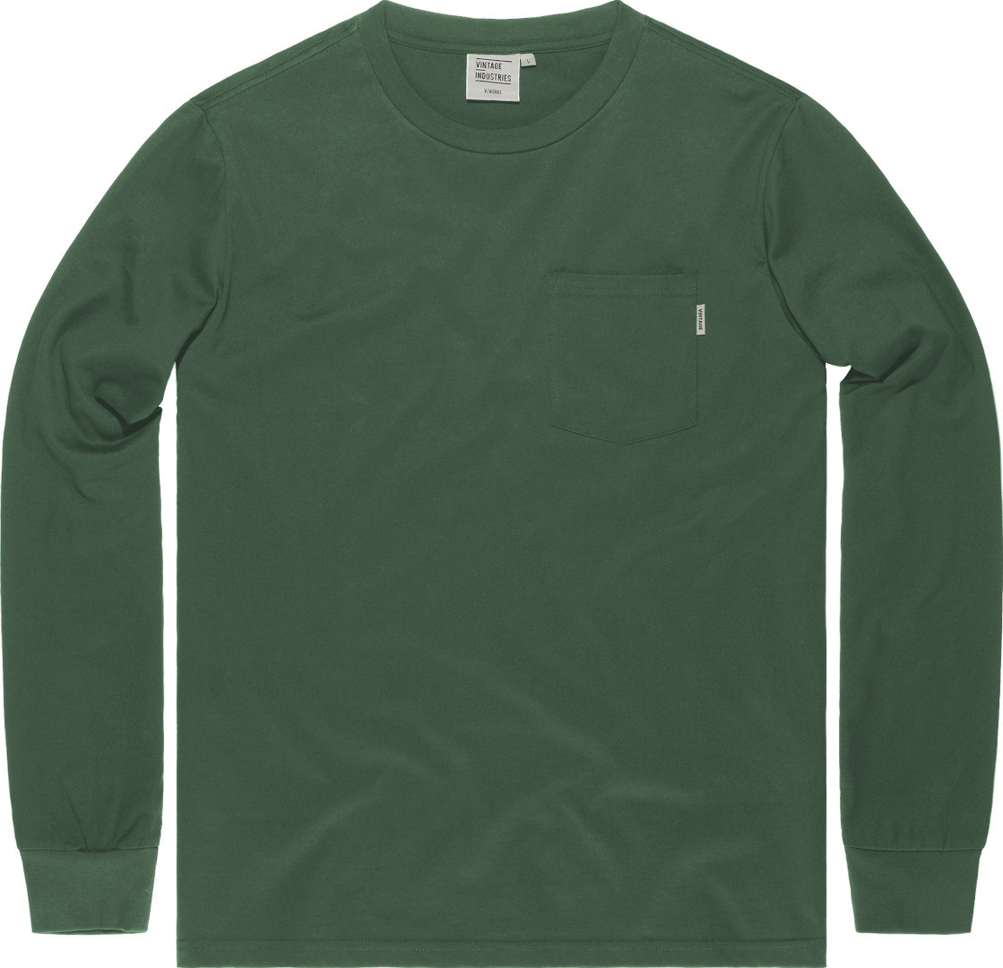 Рубашка Vintage Industries Grant Pocket с длинным рукавом, оливковая рубашка vintage industries grant pocket с длинным рукавом зелено синяя