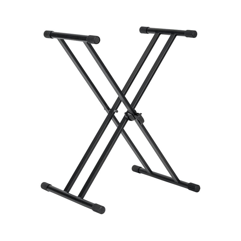 

Gator GFW-KEY-2000X Frameworks Сверхмощная регулируемая подставка для клавиатуры в стиле «X» с прорезиненными уровнями