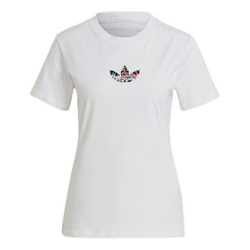 Футболка Adidas originals Sports Running Logo Round Neck Short Sleeve White T-Shirt, Белый