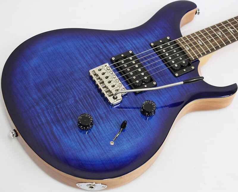 

Электрогитара PRS SE Custom 24 2022 года, цвет Faded Blue Burst