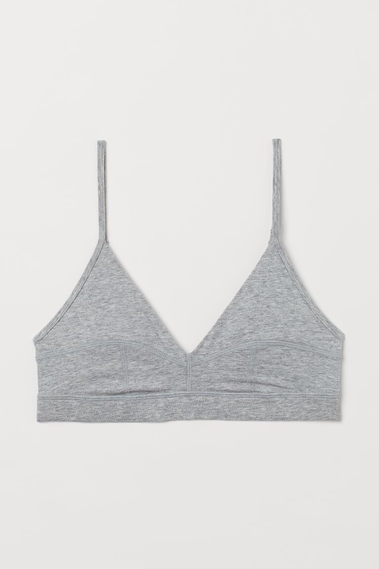 

Мягкий бюстгальтер H&M, светло-серый меланж