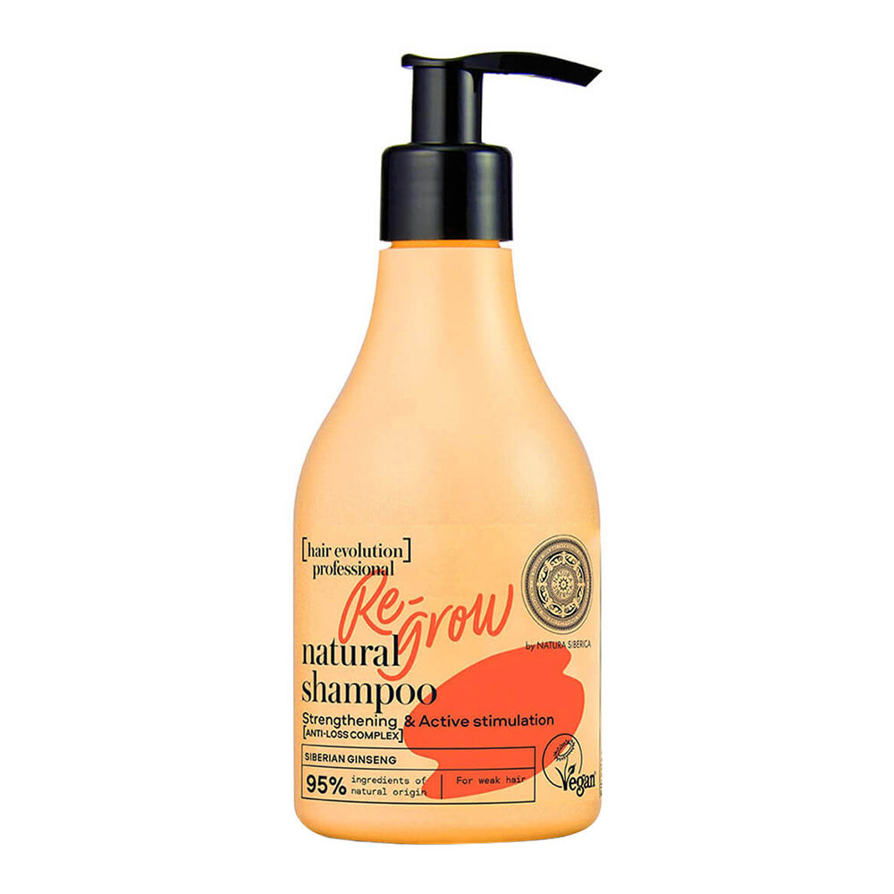 

Natura Siberica Hair Evolution Re-Grow Natural Shampoo натуральный веганский шампунь для ослабленных и выпадающих волос 245мл