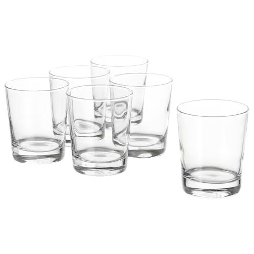 Набор стаканов 6 штук 230 мл Ikea, прозрачный цена и фото