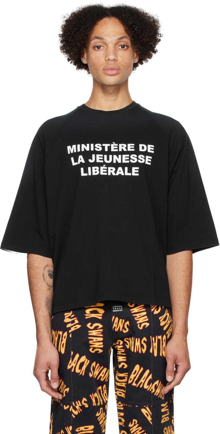 

Черная футболка с крыльями летучей мыши Liberal Youth Ministry