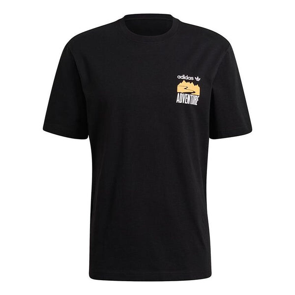 

Футболка Adidas originals Adv Mnt Back Te Athleisure Casual Sports Printing Round Neck Short Sleeve Black, Черный