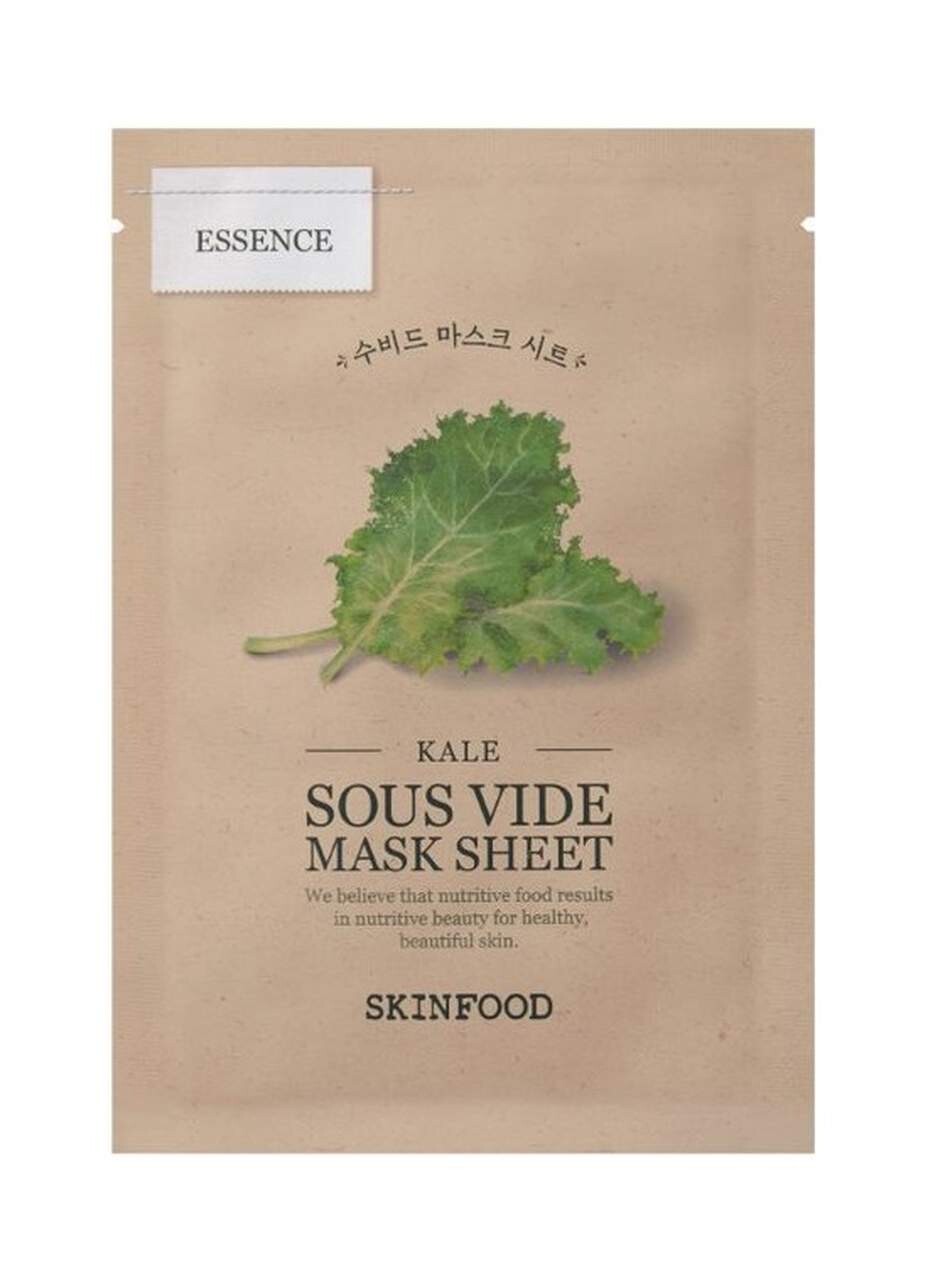 

SKINFOOD Kale Sous Vide Mask Sheet Освежающая и увлажняющая тканевая маска 22 г