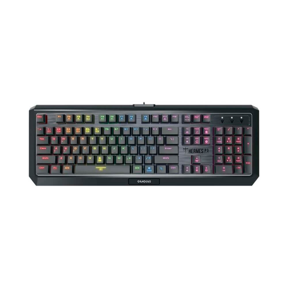цена Клавиатура игровая механическая Gamdias Hermes P3, черный