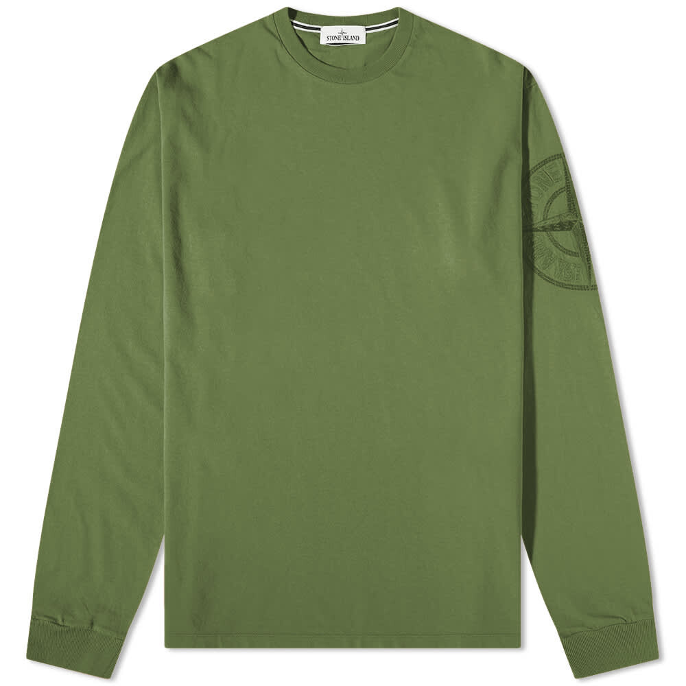 

Футболка Stone Island Long Sleeve Total Sleeve Logo Tee, Зеленый