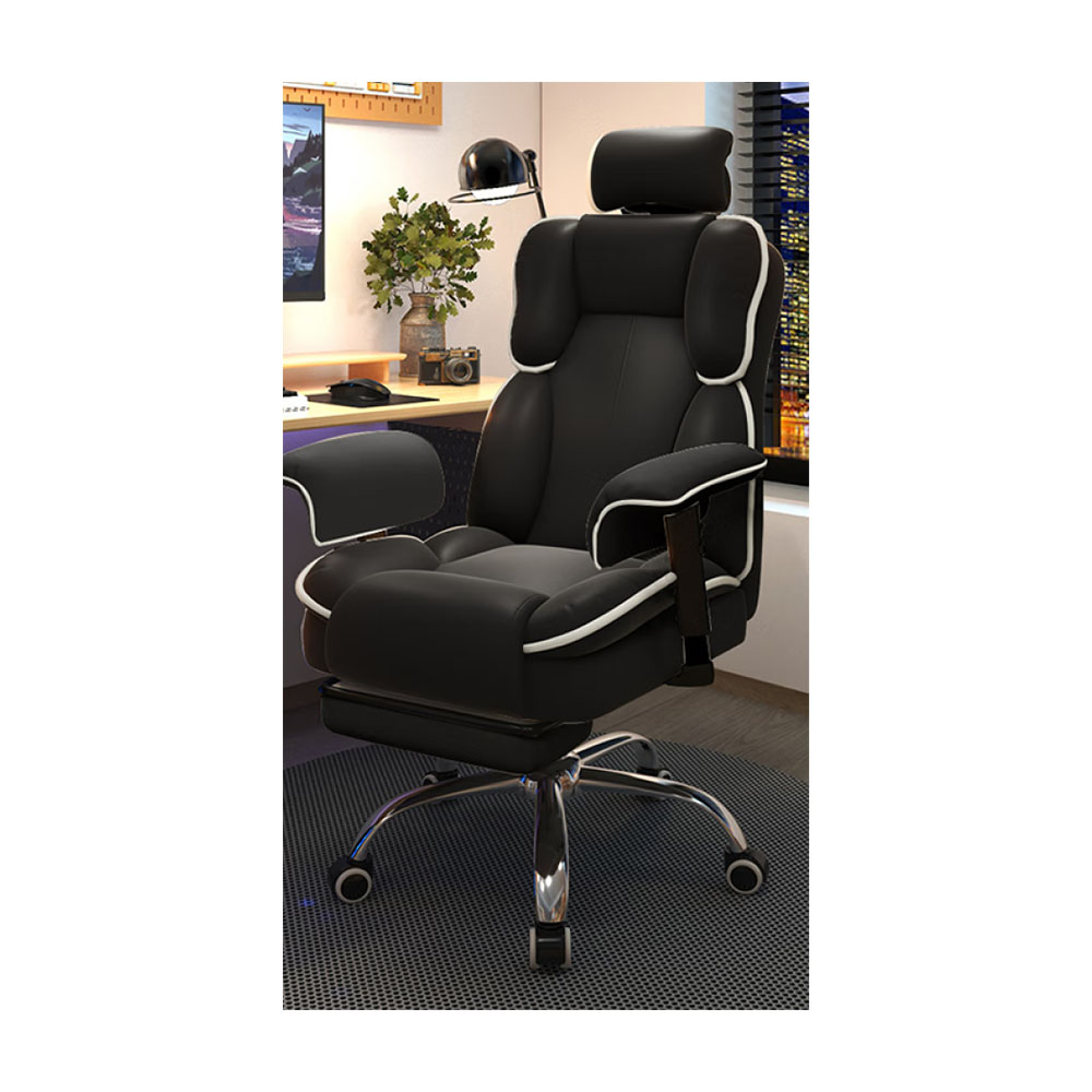 Игровое кресло Insdea HDA022-V Lifting, алюминий, с подставкой для ног, черный