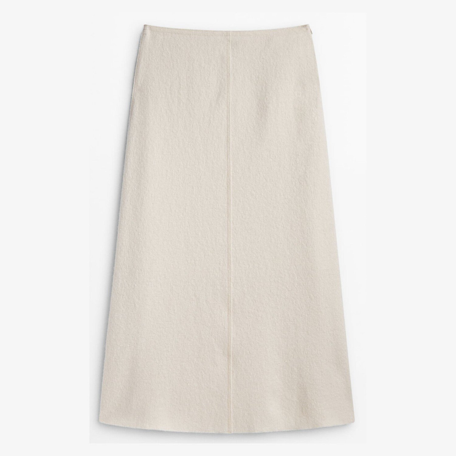 

Юбка Massimo Dutti Wool Blend Midi, белый