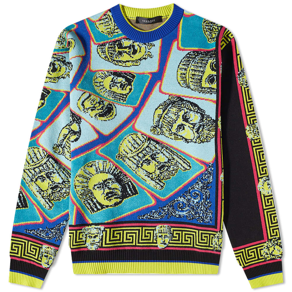 

Толстовка Versace Repeat Mask Crew Sweat
