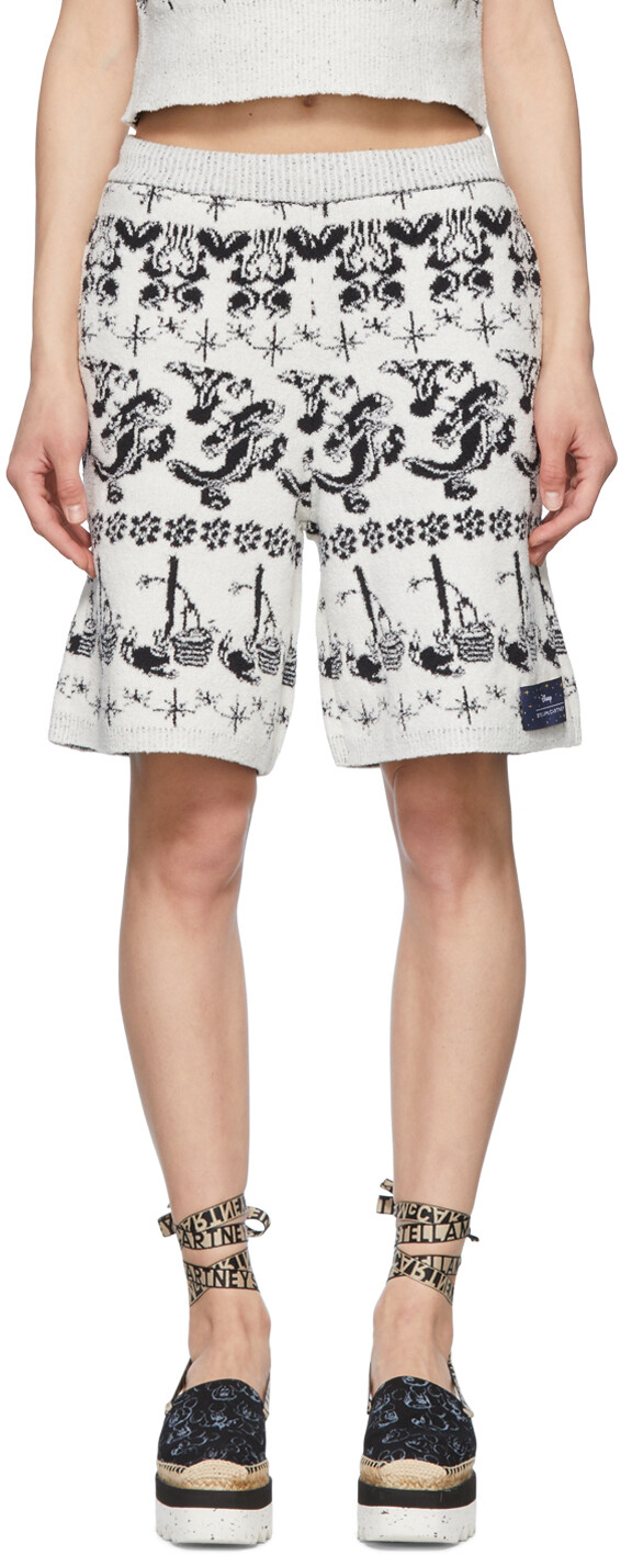 

Белые шорты с жаккардовым узором Fantasia Stella McCartney