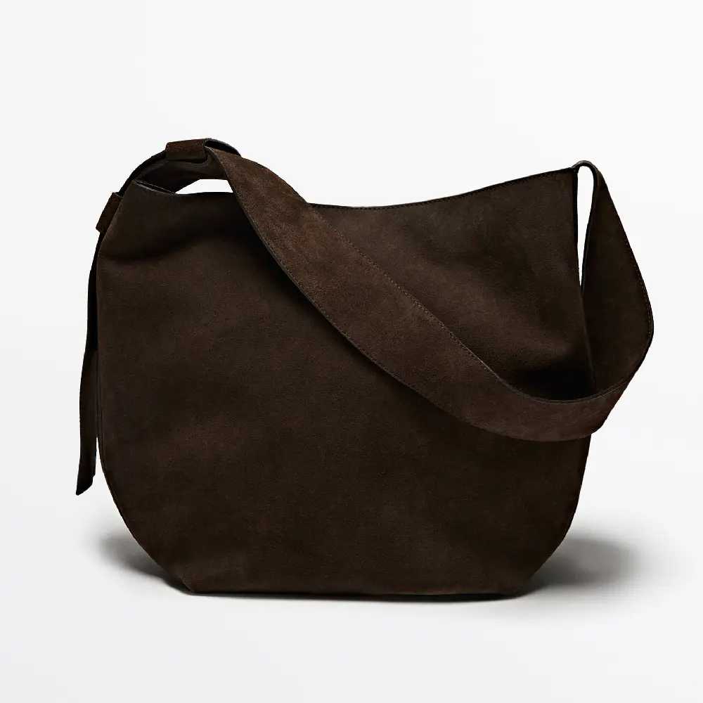 

Сумка Massimo Dutti Split Suede Leather, коричневый