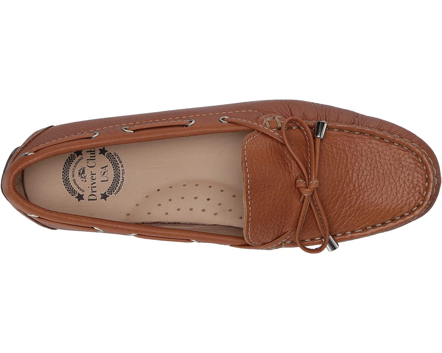 

Лоферы Women's Leather Made in Brazil Natucket Driver Loafer Driver Club USA, тан зернистый
