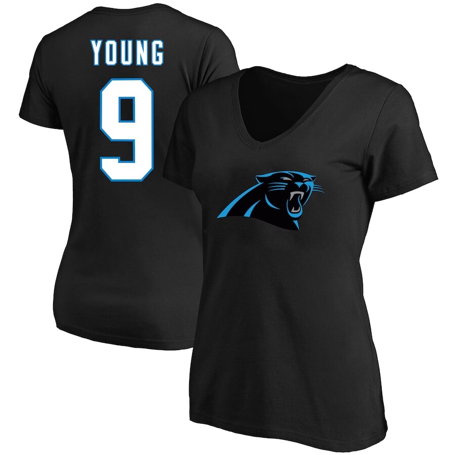 

Футболка с именем и номером Fanatics Branded Carolina Panthers, черный