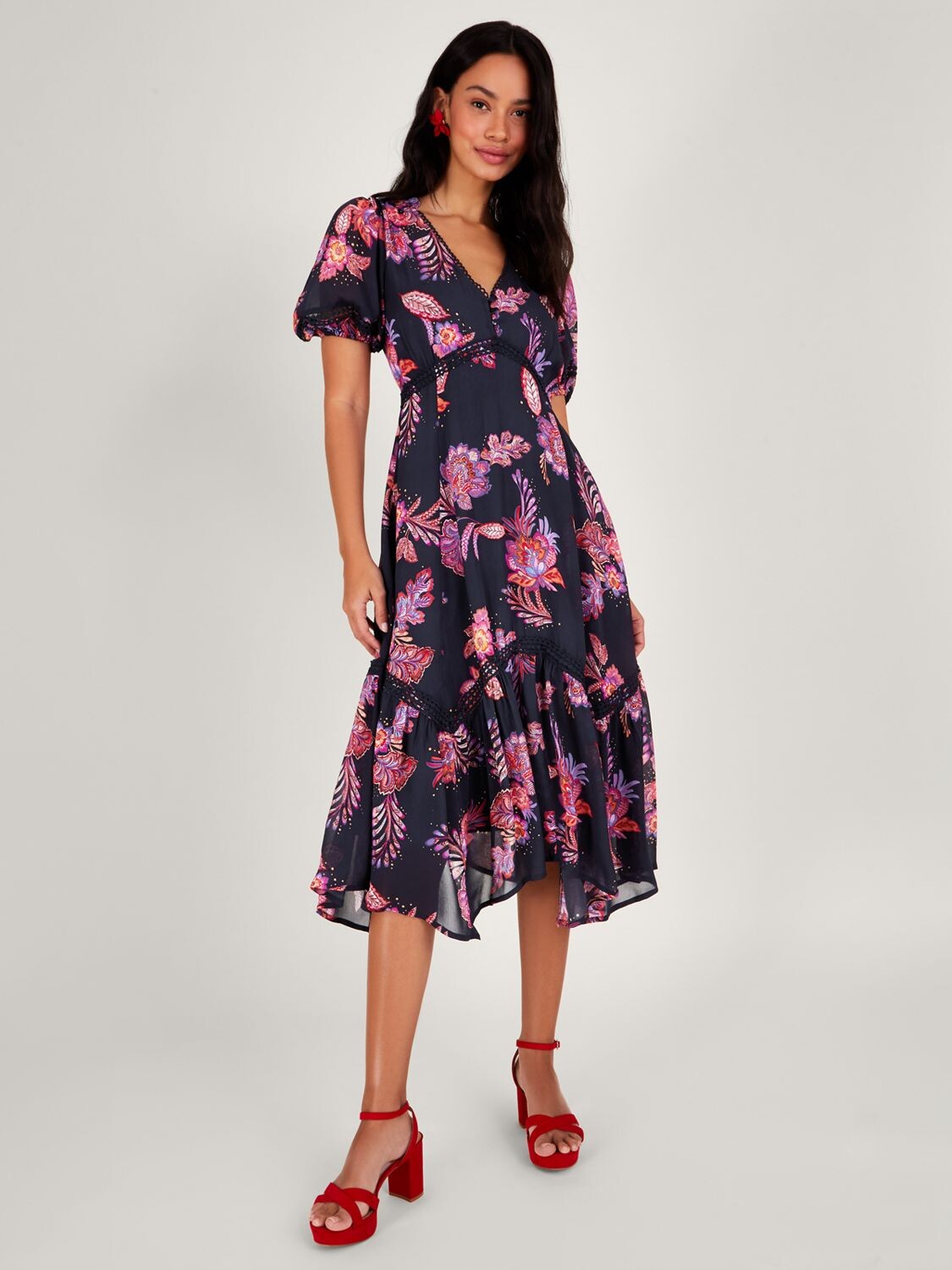 

Платье Monsoon Finn Hanky Hem, Многоцветный