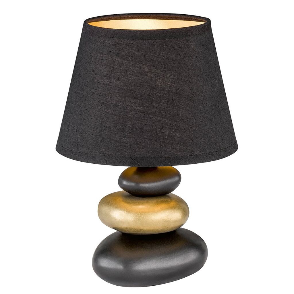 

Светодиодная настольная лампа RGB, керамика, текстиль, черный, В 24 см etc-shop
