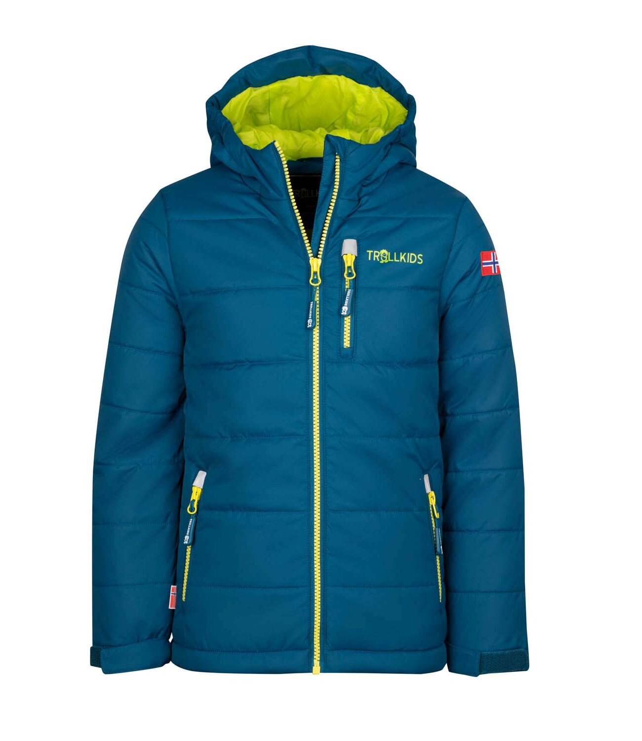

Лыжная куртка Trollkids Skijacke/Winterjacke Hemsedal, цвет Petrolblau/Lime