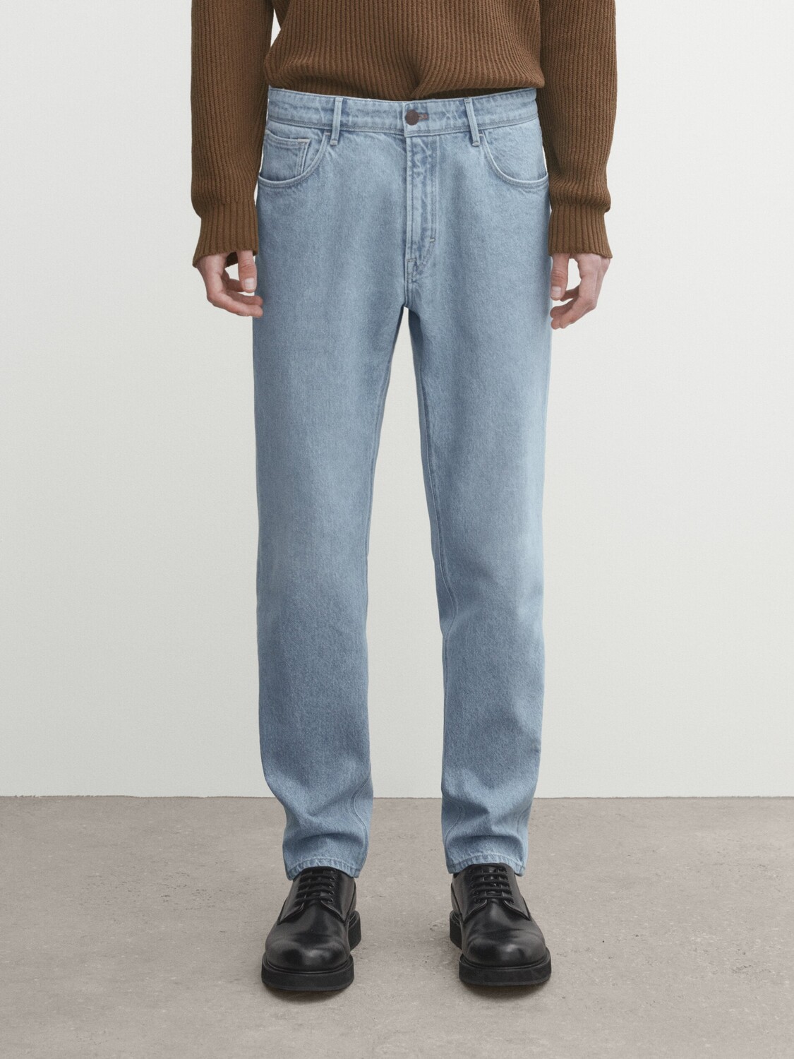 

Зауженные джинсы с зауженным кроем Massimo Dutti, индиго