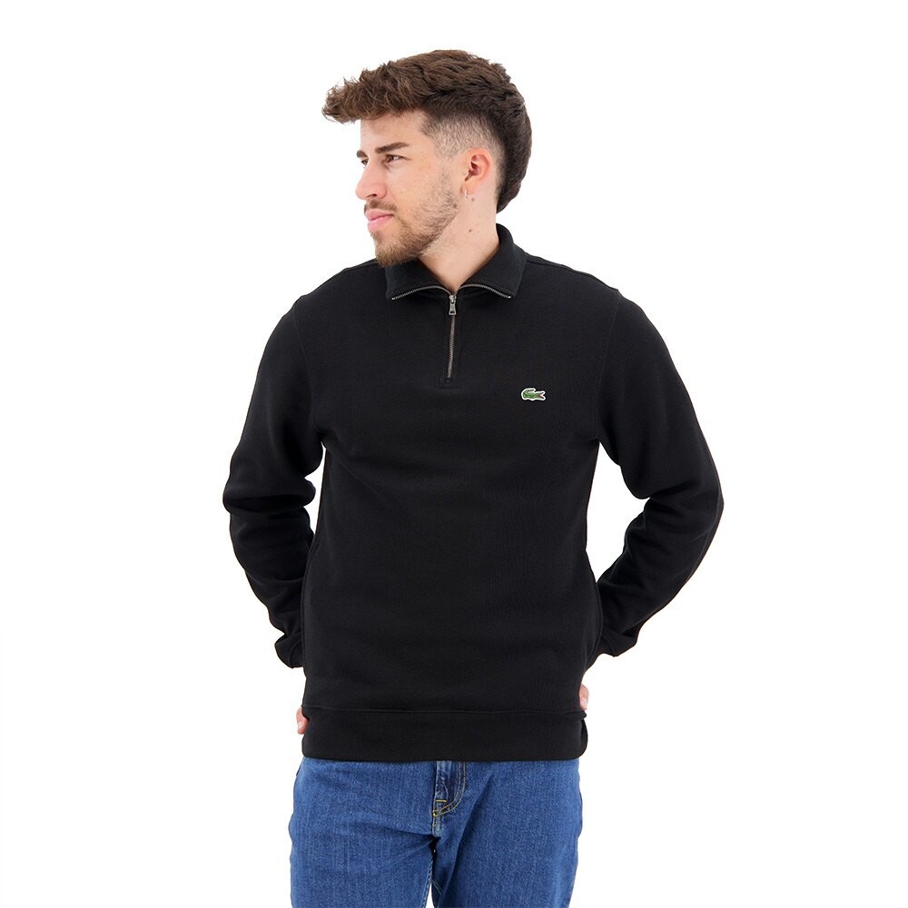 

Толстовка Lacoste Stand-Up Collar Half Zip, черный