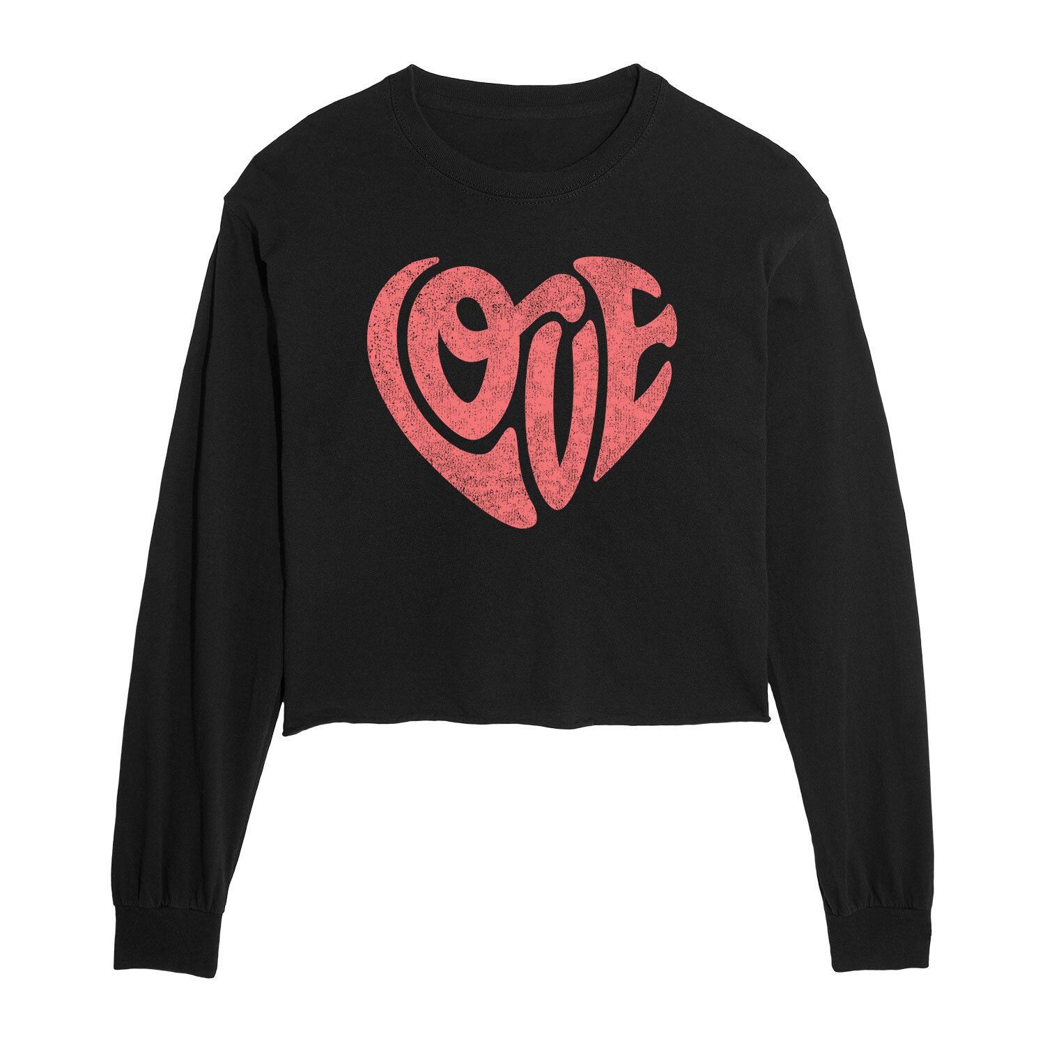 

Укороченная футболка с длинными рукавами Juniors Love Heart Love Licensed Character