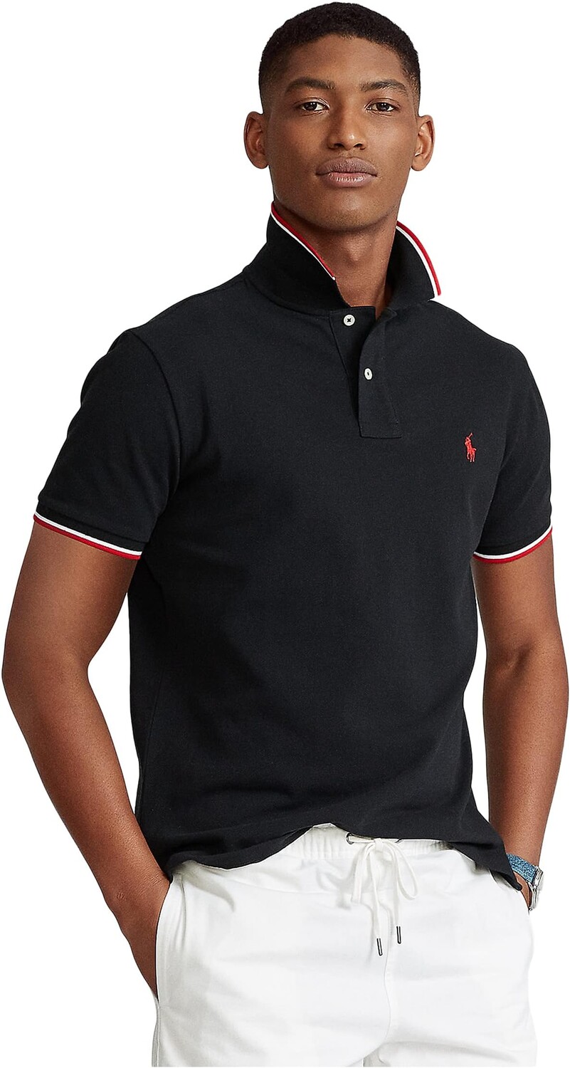 Рубашка-поло Classic Fit Mesh Polo Shirt Polo Ralph Lauren, цвет Polo Black рубашка поло classic fit printed mesh polo shirt polo ralph lauren цвет race ready newport navy