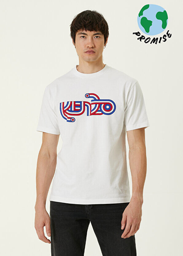 

Белая футболка с логотипом Kenzo, Белый