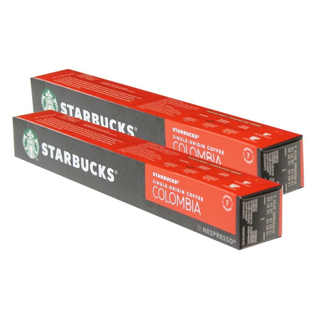 

Кофе Starbucks Single Origin Colombia, набор из 2 шт., кофе средней обжарки, кофе совместим с Nespresso, кофейные капсулы, 20 капсул Nestlé