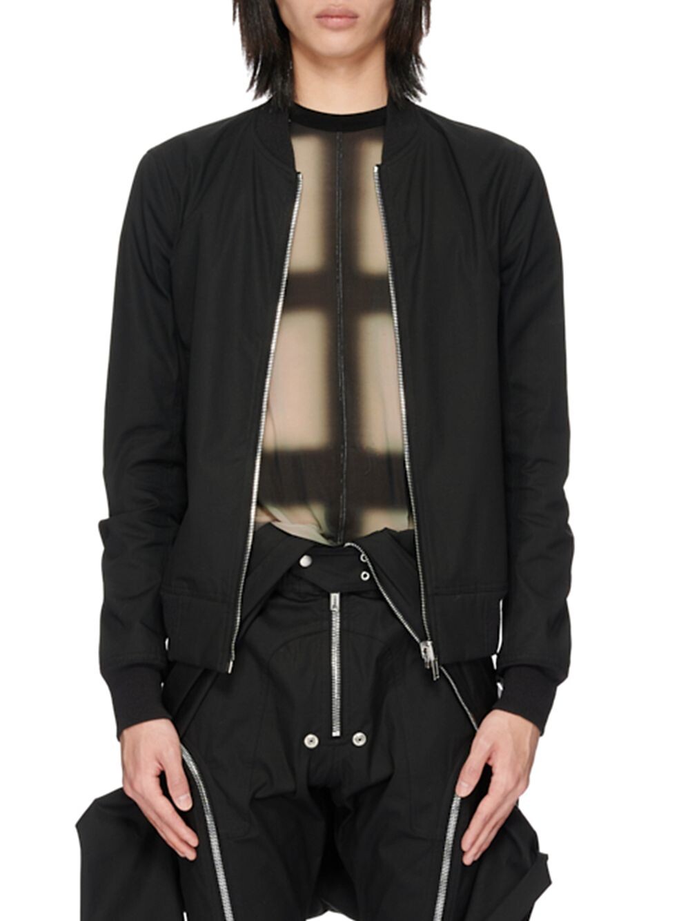 

Хлопковая двусторонняя куртка-бомбер Rick Owens, черный