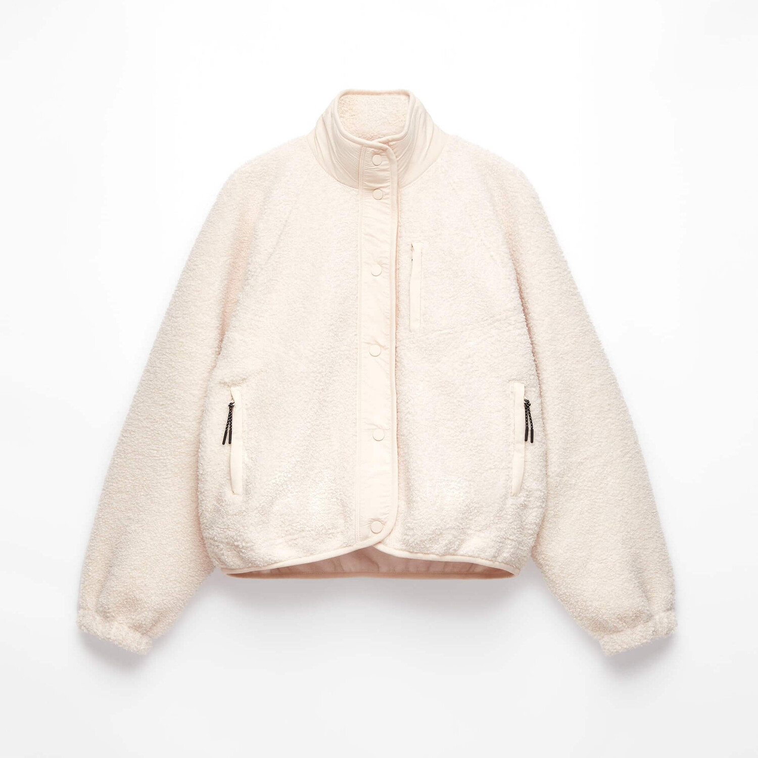 

Куртка Oysho Faux-Shearling, экрю