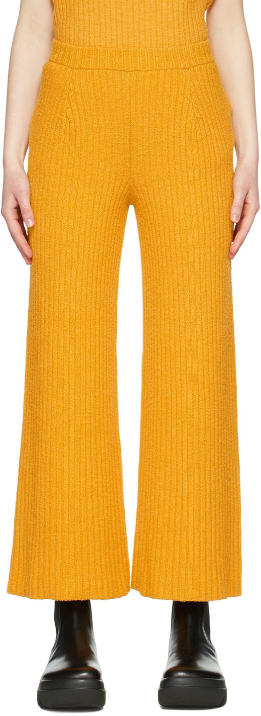 

Желтые хлопковые брюки для отдыха Proenza Schouler, Желтый