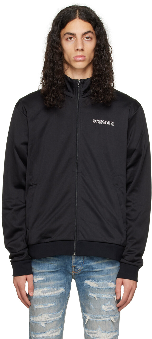 

Черная спортивная куртка Tempera Cross Marcelo Burlon County of Milan, Черный