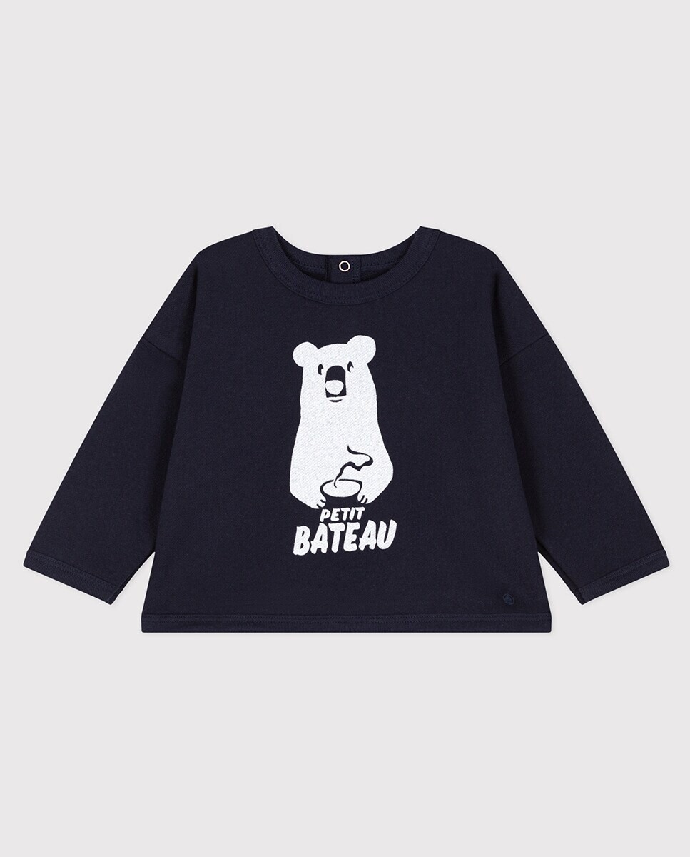

Детская флисовая толстовка Petit Bateau, синий