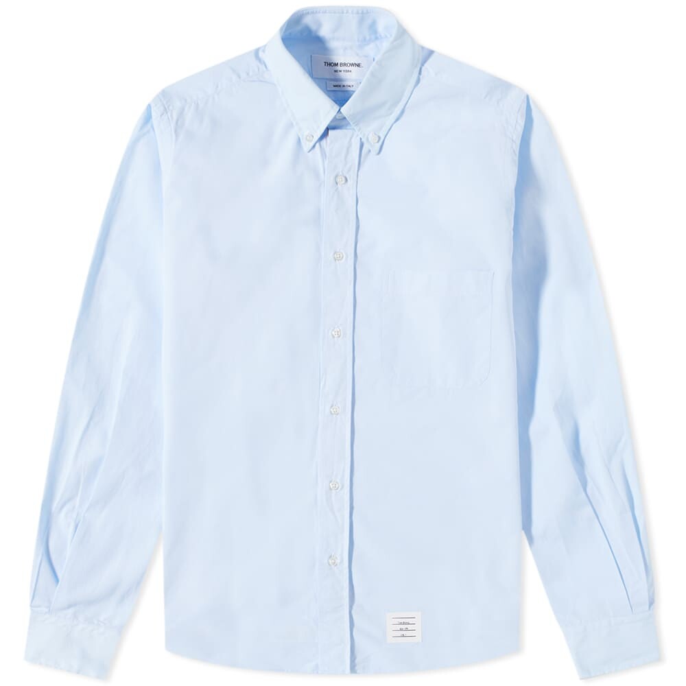 

Рубашка Thom Browne Grosgrain Placket Solid Poplin Shirt
