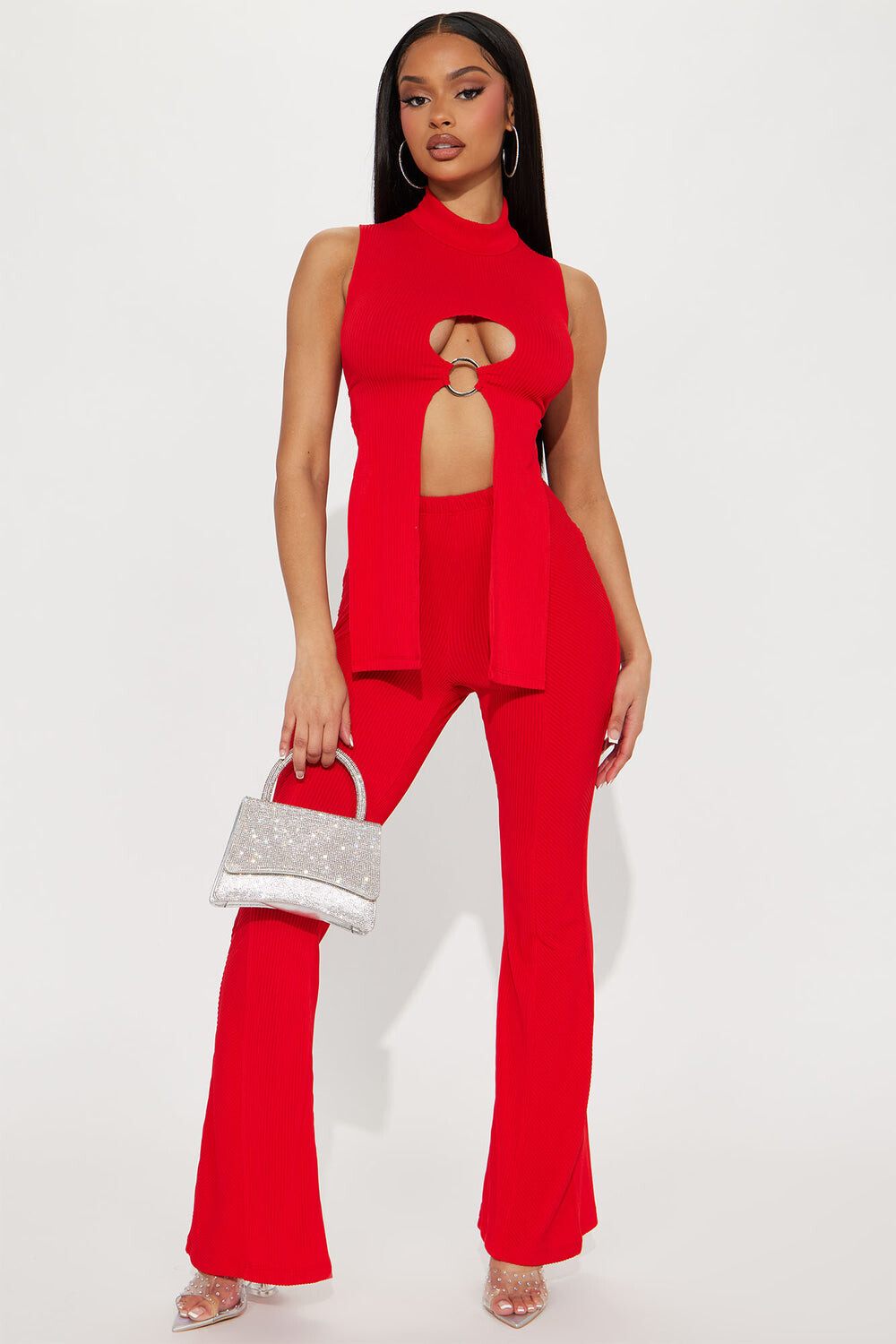 

Брюки Fashion Nova 230202SET, красный